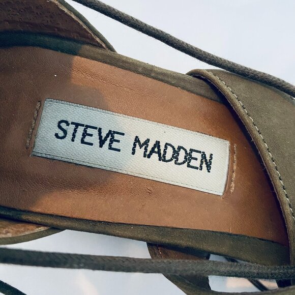 Steve Madden Olive Green Gladiator Sandals - Picture 5 of 7